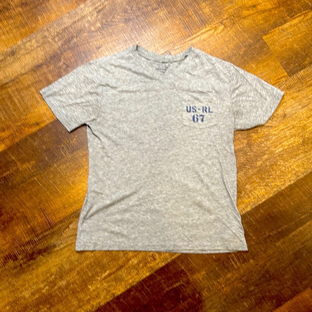 Ralph Lauren Polo Boys M (10-12) Grey V-Neck shirt